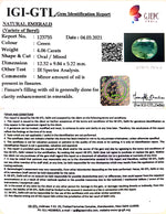 Load image into Gallery viewer, 4.50 Ratti Natural emerald with Govt Lab Certificate-(3441)