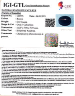 Load image into Gallery viewer, 5.68 Ratti Natural Scapolite Cat's Eye with Govt. Lab Certified-(1221)