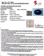 Load image into Gallery viewer, 4.47 Ratti Natural Scapolite Cat's Eye with Govt. Lab Certified-(1221)