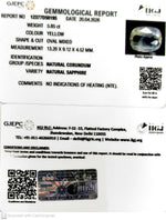 Load image into Gallery viewer, 5.85/CT Natural Yellow Sapphire With Govt Lab Certificate-12377D50195