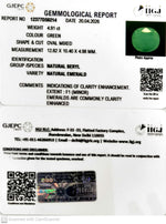 Load image into Gallery viewer, 4.91/CT Natural Panna Stone with Govt. Lab Certificate-12377D50214