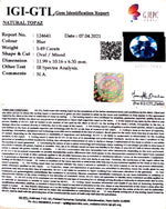 Load image into Gallery viewer, 6.09 Ratti Blue Topaz with Govt Lab Certificate-(1650)