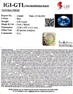 Load image into Gallery viewer, 6.10 Ratti Blue Topaz with Govt Lab Certificate-(1650)
