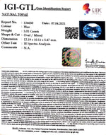 Load image into Gallery viewer, 5.56 Ratti Blue Topaz with Govt Lab Certificate-(1650)