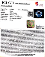 Load image into Gallery viewer, 3.91 Ratti Blue Topaz with Govt Lab Certificate-(1650)