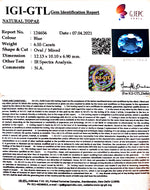 Load image into Gallery viewer, 7.27 Ratti Blue Topaz with Govt Lab Certificate-(1650)