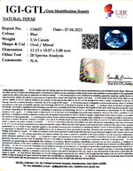 Load image into Gallery viewer, 5.72 Ratti Blue Topaz with Govt Lab Certificate-(1650)
