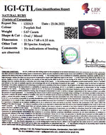 Load image into Gallery viewer, 6.29 Ratti Natural New Burma Ruby with Govt. Lab Certificate-(4551)
