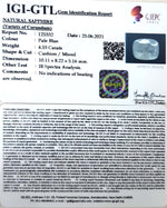 Load image into Gallery viewer, 4.82 Ratti Natural Neelam with Govt Lab Certificate-(6771)