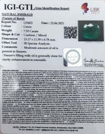 Load image into Gallery viewer, 8.35 Ratti Natural Emerald Stone With Govt. Lab Certified (23310)