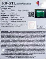 Load image into Gallery viewer, 3.48 Ratti Natural emerald with Govt Lab Certificate-(3441)