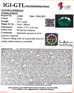 Load image into Gallery viewer, 2.56 Ratti Natural emerald with Govt Lab Certificate-(3441)