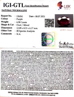 Load image into Gallery viewer, 4.57/CT Natural Tourmaline with Govt. Lab Certificate (3441)