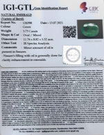 Load image into Gallery viewer, 3.73/CT Natural Panna Stone with Govt. Lab Certified-(4551)