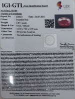 Load image into Gallery viewer, 5.40 Ratti Natural New Burma Ruby with Govt. Lab Certificate-(4551)