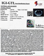 Load image into Gallery viewer, 7.71/CT Natural Aquamarine with Govt Lab Certificate-1665