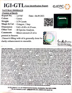 Load image into Gallery viewer, 3.79 Carat Natural Panna Stone with Govt. Lab Certified-2331