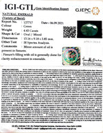 Load image into Gallery viewer, 4.45/CT Natural Panna Stone with Govt. Lab Certified (3441)