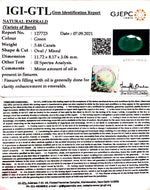 Load image into Gallery viewer, 3.46/CT Natural Panna Stone with Govt. Lab Certificate (6771)