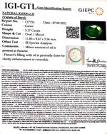 Load image into Gallery viewer, 3.17/CT Natural Panna Stone with Govt. Lab Certificate (6771)