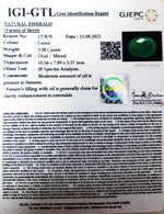 Load image into Gallery viewer, 3.08/CT Natural Panna Stone with Govt. Lab Certified (3441)