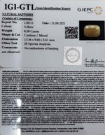 Load image into Gallery viewer, 8.58/CT Natural Yellow Sapphire with Govt Lab Certificate-(1221)