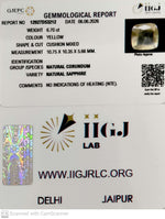 Load image into Gallery viewer, 6.7/CT Natural Yellow Sapphire With Govt Lab Certificate-12927D53212