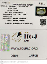 Load image into Gallery viewer, 4.06/CT Natural Yellow Sapphire With Govt Lab Certificate-12927D53213