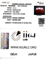 Load image into Gallery viewer, 4.72/CT Natural Ruby Stone with Govt. Lab Certificate-12927D53240