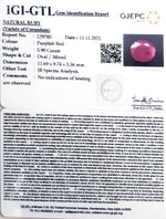 Load image into Gallery viewer, 6.54 Ratti Natural New Burma Ruby with Govt. Lab Certificate-(3441)