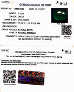 Load image into Gallery viewer, 7.55/CT Natural Emerald Stone With Govt. Lab Certified (12210)