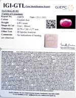 Load image into Gallery viewer, 5.49 Ratti Natural New Burma Ruby with Govt. Lab Certificate-(3441)