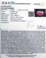 Load image into Gallery viewer, 5.42 Ratti Natural New Burma Ruby with Govt. Lab Certificate-(3441)