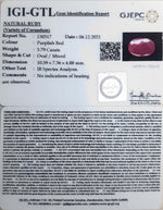 Load image into Gallery viewer, 4.20 Ratti Natural New Burma Ruby with Govt. Lab Certificate (5661)