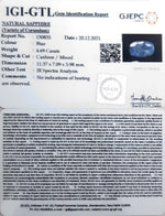 Load image into Gallery viewer, 4.69/CT Natural Blue Sapphire with Govt Lab Certificate-BLUSA9S