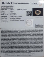 Load image into Gallery viewer, 4.93/CT Natural Ceylonese Pukhraj Stone with Govt Lab Certificate-YELSA9U