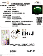 Load image into Gallery viewer, 6.72/CT Natural Panna Stone with Govt. Lab Certificate-13108D53943