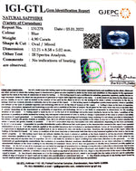 Load image into Gallery viewer, 4.90/CT Natural Blue sapphire with Govt Lab Certificate-23310