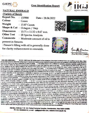 15.39 Ratti Natural Panna Stone with Govt. Lab Certified (3441)