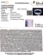 Load image into Gallery viewer, 4.98/CT Natural Blue Sapphire with Govt Lab Certificate-BLUSA9U