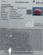 Load image into Gallery viewer, 4.89/CT Natural Indian Ruby with Govt. Lab Certificate-(1221)