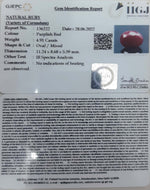 Load image into Gallery viewer, 4.91/CT Natural Neo Burma Ruby with Govt. Lab Certificate-(3441)