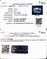 Load image into Gallery viewer, 3.84/CT Natural Blue Sapphire with Govt Lab Certificate-BLUSA9S