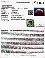 Load image into Gallery viewer, 6.75/CT Natural Indian Ruby with Govt. Lab Certificate-1221