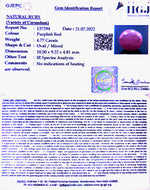 Load image into Gallery viewer, 4.77/CT Natural Ruby with Govt. Lab Certificate (34410)