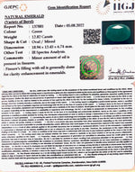 Load image into Gallery viewer, 12.82/CT Natural Panna Stone with Govt. Lab Certified-(2331)