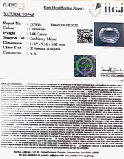 6.03 Ratti Natural White Topaz with Govt Lab Certificate (1665)