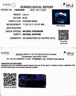 Load image into Gallery viewer, 5.64/CT Natural Blue Sapphire with Govt Lab Certificate-BLUSA9U