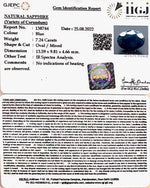 Load image into Gallery viewer, 7.24/CT Natural Blue Sapphire with Govt Lab Certificate-(2331)