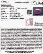 Load image into Gallery viewer, 17.54 Carat Natural Cabochon Ruby with Govt. Lab Certificate-5661